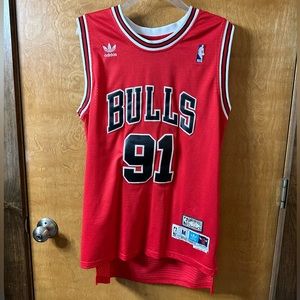 Dennis Rodman Adidas Mens Size Medium Basketball Jersey #91